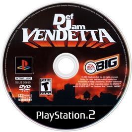Cartridge artwork for Def Jam Vendetta on the Sony Playstation 2.