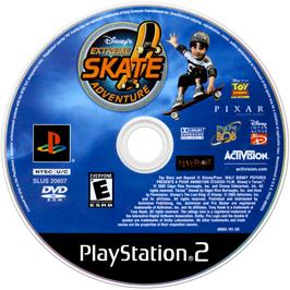 Cartridge artwork for Disney Extreme Skate Adventure on the Sony Playstation 2.