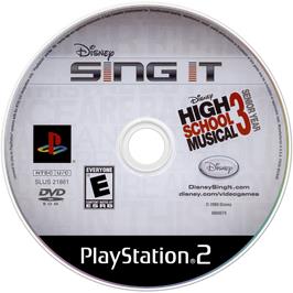 Cartridge artwork for Disney Sing It! High School Musical 3 - Senior Year on the Sony Playstation 2.