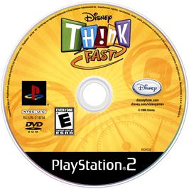 Cartridge artwork for Disney Th!nk Fast on the Sony Playstation 2.