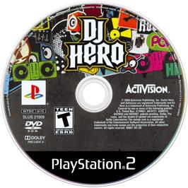 Cartridge artwork for Dj Hero on the Sony Playstation 2.