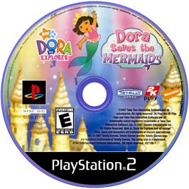 Cartridge artwork for Dora The Explorer - Dora Saves The Mermaids on the Sony Playstation 2.