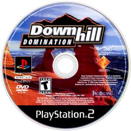 Cartridge artwork for Downhill Domination on the Sony Playstation 2.