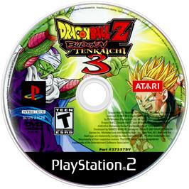 Cartridge artwork for Dragon Ball Z - Budokai Tenkaichi 3 on the Sony Playstation 2.