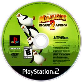 Cartridge artwork for Dreamworks Madagascar - Escape 2 Africa on the Sony Playstation 2.