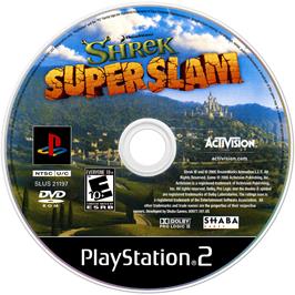 Cartridge artwork for Dreamworks Shrek - Superslam on the Sony Playstation 2.