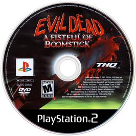 Cartridge artwork for Evil Dead - A Fistful Of Boomstick on the Sony Playstation 2.