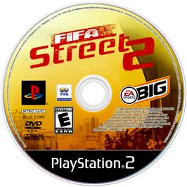 Cartridge artwork for FIFA Street 2 on the Sony Playstation 2.