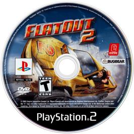 Cartridge artwork for Flatout 2 on the Sony Playstation 2.