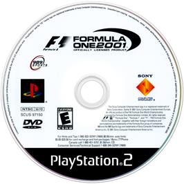 Cartridge artwork for Formula One 2001 on the Sony Playstation 2.
