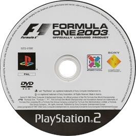 Cartridge artwork for Formula One 2003 on the Sony Playstation 2.