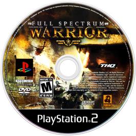 Cartridge artwork for Full Spectrum Warrior on the Sony Playstation 2.