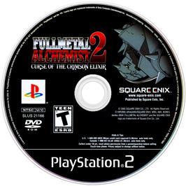 Cartridge artwork for Fullmetal Alchemist 2 - Curse Of The Crimson Elixir on the Sony Playstation 2.