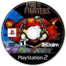 Cartridge artwork for Fur Fighters - Viggo's Revenge on the Sony Playstation 2.