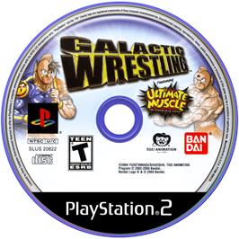 Cartridge artwork for Galactic Wrestling Featuring Ultimate Muscle on the Sony Playstation 2.