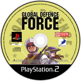 Cartridge artwork for Global Defence Force on the Sony Playstation 2.