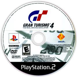 Cartridge artwork for Gran Turismo 4 on the Sony Playstation 2.