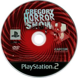 Cartridge artwork for Gregory Horror Show on the Sony Playstation 2.