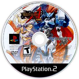 Cartridge artwork for Guilty Gear Xx Accent Core Plus on the Sony Playstation 2.