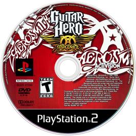 Cartridge artwork for Guitar Hero - Aerosmith on the Sony Playstation 2.