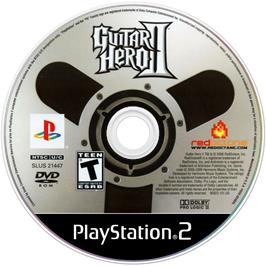 Cartridge artwork for Guitar Hero 2 on the Sony Playstation 2.