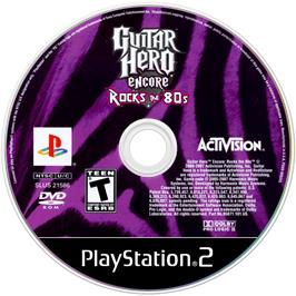 Cartridge artwork for Guitar Hero Rocks The 80's on the Sony Playstation 2.