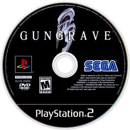 Cartridge artwork for Gungrave on the Sony Playstation 2.