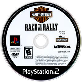 Cartridge artwork for Harley-davidson - Race To The Rally on the Sony Playstation 2.