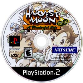 Cartridge artwork for Harvest Moon - A Wonderful Life Special Edition on the Sony Playstation 2.