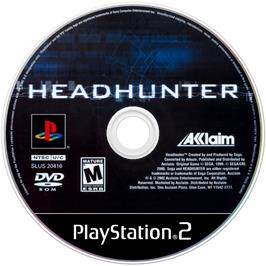 Cartridge artwork for Headhunter on the Sony Playstation 2.