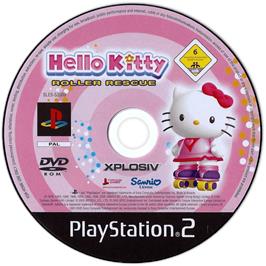 Cartridge artwork for Hello Kitty Roller Rescue on the Sony Playstation 2.