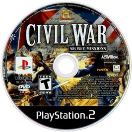 Cartridge artwork for History Channel - Civil War - Secret Missions, The on the Sony Playstation 2.