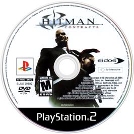 Cartridge artwork for Hitman Contracts on the Sony Playstation 2.