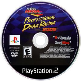 Cartridge artwork for Ihra Professional Drag Racing 2005 on the Sony Playstation 2.