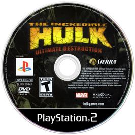 Cartridge artwork for Incredible Hulk - Ultimate Destruction, The on the Sony Playstation 2.
