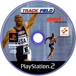 Cartridge artwork for International Track and Field on the Sony Playstation 2.