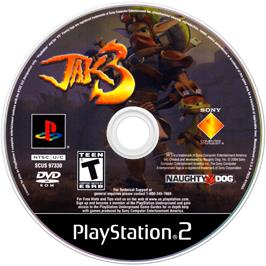 Cartridge artwork for Jak 3 on the Sony Playstation 2.
