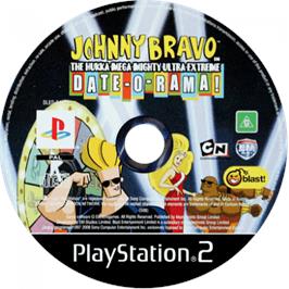 Cartridge artwork for Johnny Bravo In The Hukka-mega-mighty-ultra-extreme Date-o-rama! on the Sony Playstation 2.