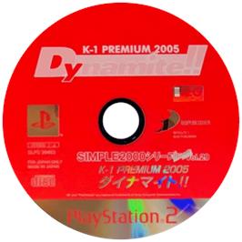 Cartridge artwork for K-1 Premium 2005 Dynamite!! on the Sony Playstation 2.