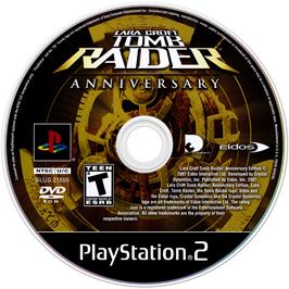Cartridge artwork for Lara Croft Tomb Raider - Anniversary on the Sony Playstation 2.