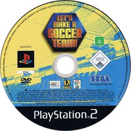 Cartridge artwork for Let's Make A Soccer Team ! on the Sony Playstation 2.