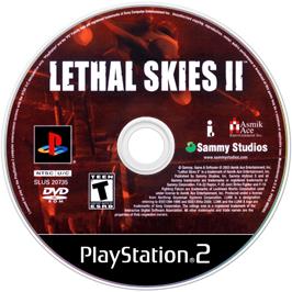 Cartridge artwork for Lethal Skies 2 on the Sony Playstation 2.