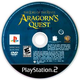 Cartridge artwork for Lord of the Rings - Aragorn's Quest on the Sony Playstation 2.