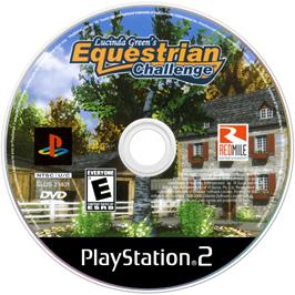 Cartridge artwork for Lucinda Green's Equestrian Challenge on the Sony Playstation 2.