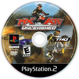 Cartridge artwork for MX vs. ATV Unleashed on the Sony Playstation 2.