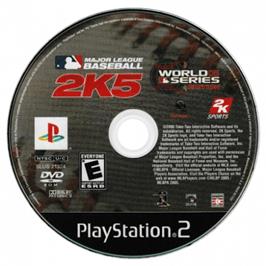 Cartridge artwork for Major League Baseball 2K5 - World Series Edition on the Sony Playstation 2.