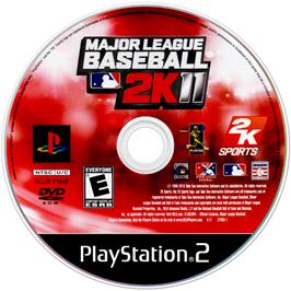Cartridge artwork for Major League Baseball 2k11 on the Sony Playstation 2.