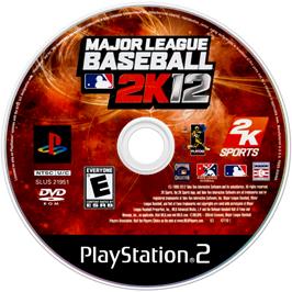 Cartridge artwork for Major League Baseball 2k12 on the Sony Playstation 2.