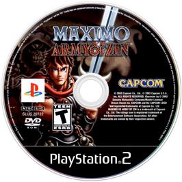 Cartridge artwork for Maximo Vs Army Of Zin on the Sony Playstation 2.