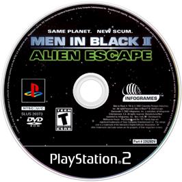 Cartridge artwork for Men In Black 2 - Alien Escape on the Sony Playstation 2.